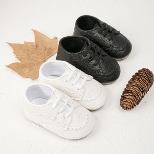 Infant Baby Drenge Pu Læder Loafers Prewalker Sko