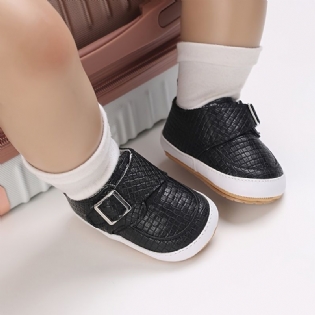 Infant Baby Drenge Sneakers Læder Blødsålede Skridsikre Prewalker Sko