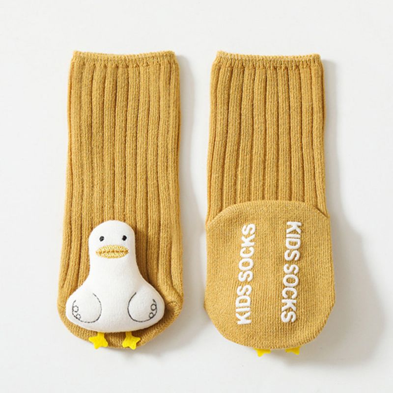 1 Par Pigestrømper Tegneserie Anti-slip Babygulvsokker