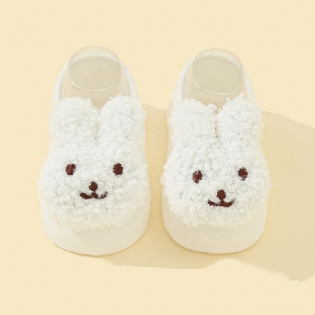 1 Par Toddler Baby Floor Sokker Tegnefilm Kanin Decor Anti-slip Tykke Varme Drenge Piger