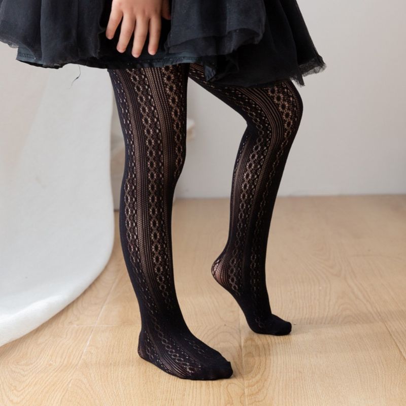 1 Stk Baby Piger Black Lace Legging