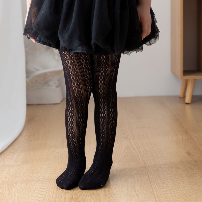 1 Stk Baby Piger Black Lace Legging