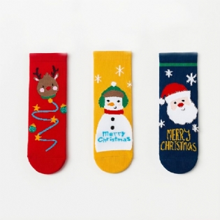 Børn Drenge Julestrømper Efterår & Vinter Cartoon Chunky Socks 3 Par