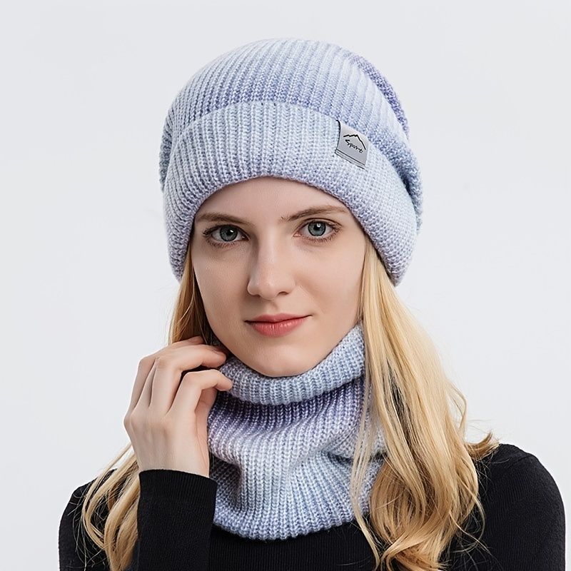 2stk Vinterhuer Snood Sæt Vinterhue Beanie Hue-vinter Hue & Tørklæde Sæt Pigehatte Udedør Sød Blød Varm Hue