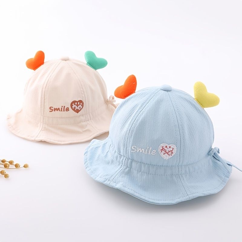 Baby Drenge Piger Sød Hjorte Øre Hatte Spand Solcreme Justerbar Bred Skygge Bassin Hat
