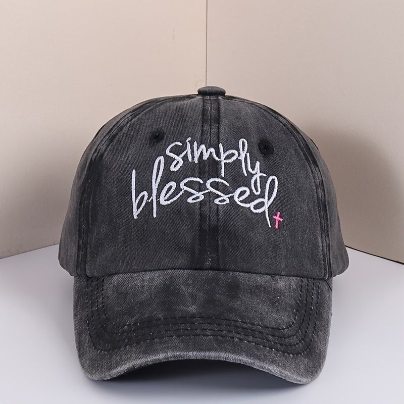 Broderi Vasket Baseball Kasket Udendørs Mode Casual Style Hatte Til Kvinder Piger Her