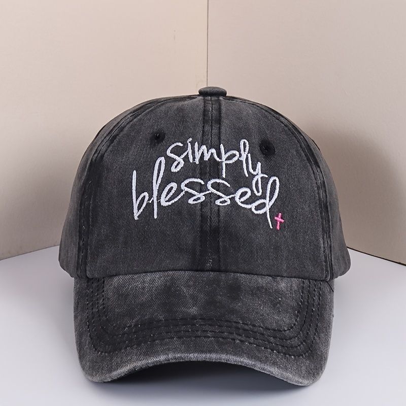 Broderi Vasket Baseball Kasket Udendørs Mode Casual Style Hatte Til Kvinder Piger Her
