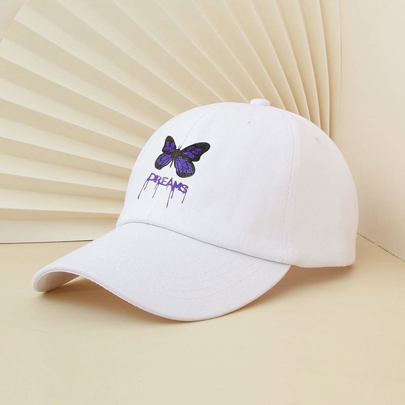 Trykt Dreams Lilla Sommerfugl Baseball Kasket Udendørs Mode Casual Style Hatte Til Kvinder Piger