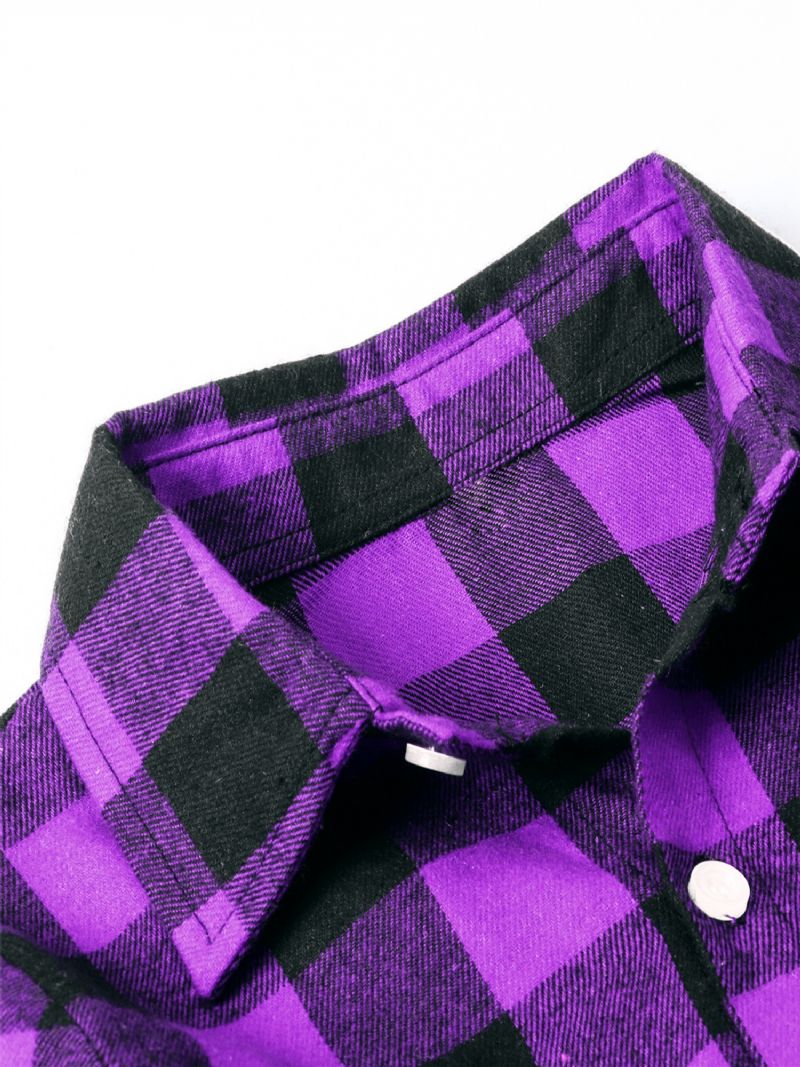 Baby Drenge Plaid Skjorter Button Down Langærmede Bluse Toppe Børnetøj