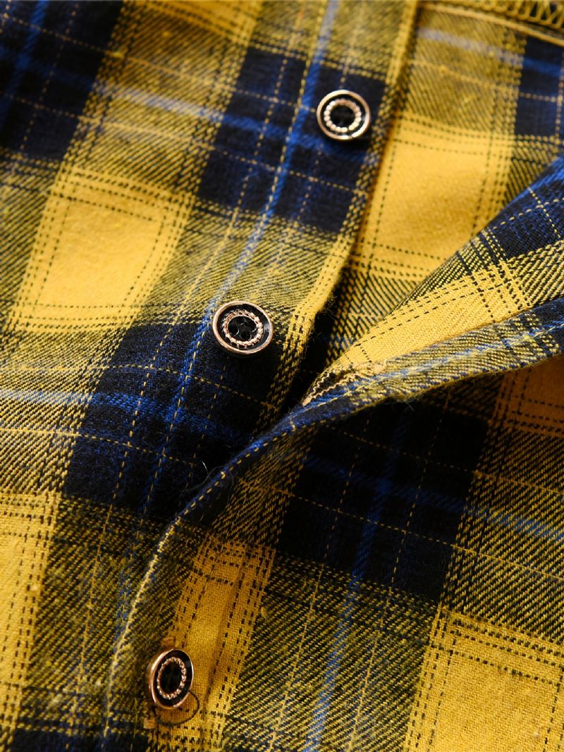 Baby Drenge Plaid Skjorter Button Down Langærmede Bluse Toppe Børnetøj