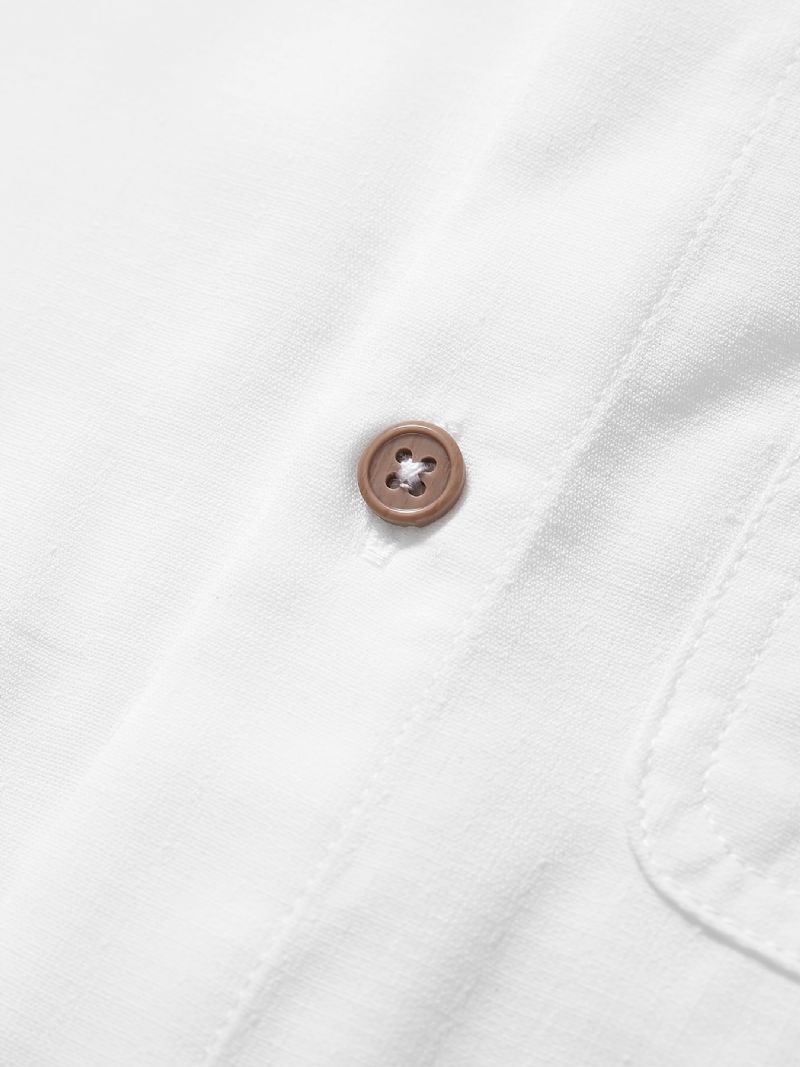 Drenge Afslappet Enkel Solid Skjorte Med Lommer Med Langærmet Cardigankrave Button Down Toppe Til Vinter