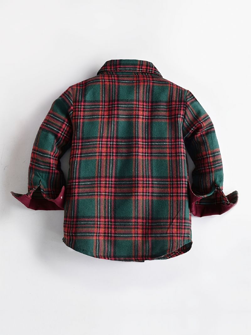 Småbørn Baby Drenge Plaid Bowtie Skjorte Langærmet Button Down Toppe Børn Juletøj