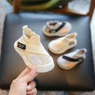 Babysko Sneakers Mesh Åndbar Skridsikker Slip-on Sokker Sko Toddle Sko Drenge Piger