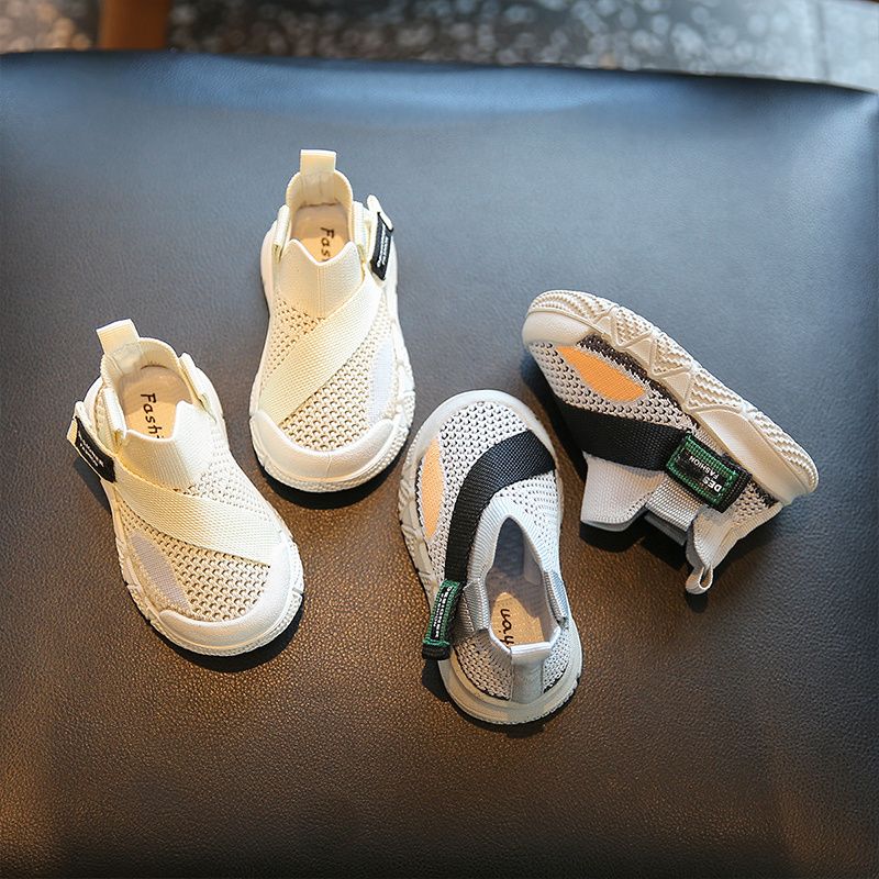 Babysko Sneakers Mesh Åndbar Skridsikker Slip-on Sokker Sko Toddle Sko Drenge Piger