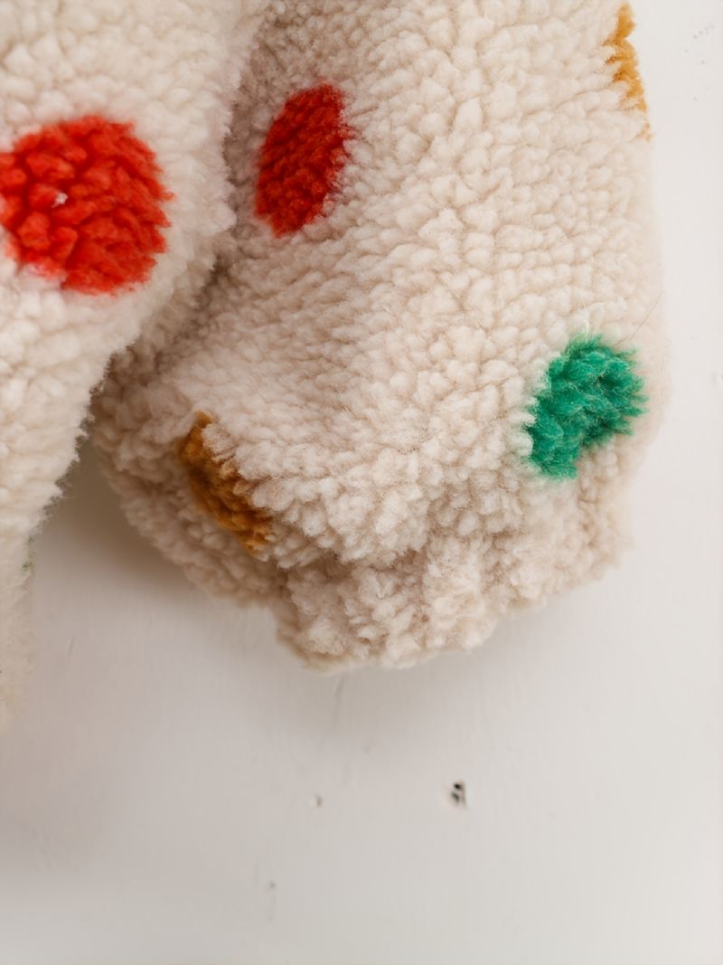 Babypiger Polka Dots Sød Fleecejakke Til Vinter