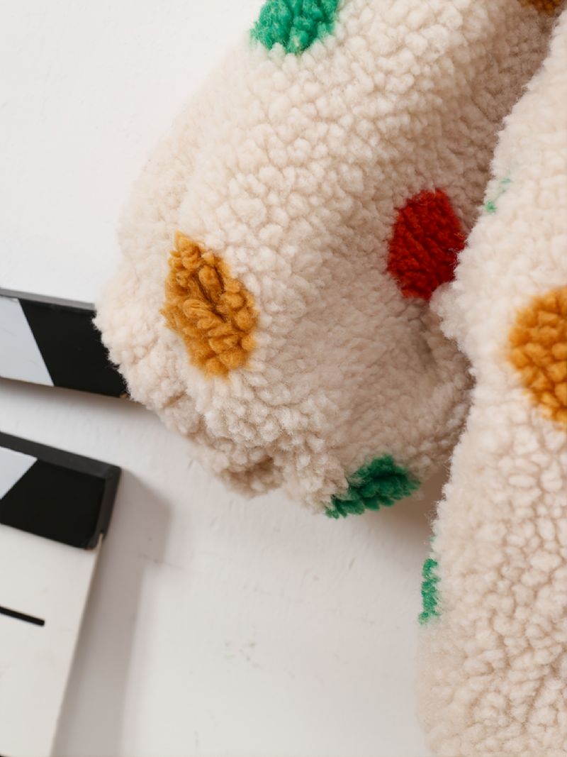 Babypiger Polka Dots Sød Fleecejakke Til Vinter
