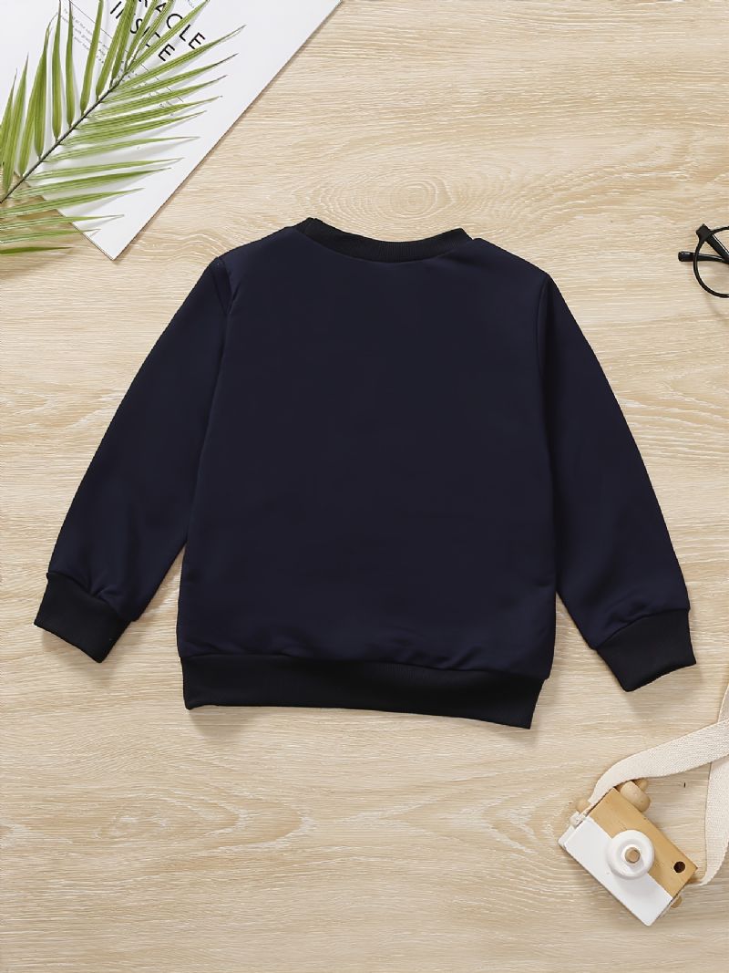 Drenge Stribet Casual Loose Sweatshirt Jakke