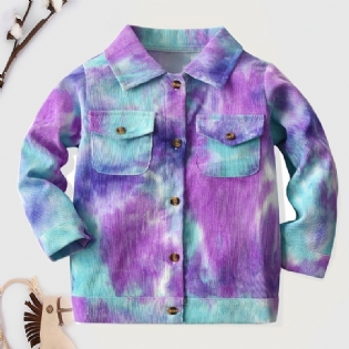 Drenge Tie-dye Button-up Jakke Outwear