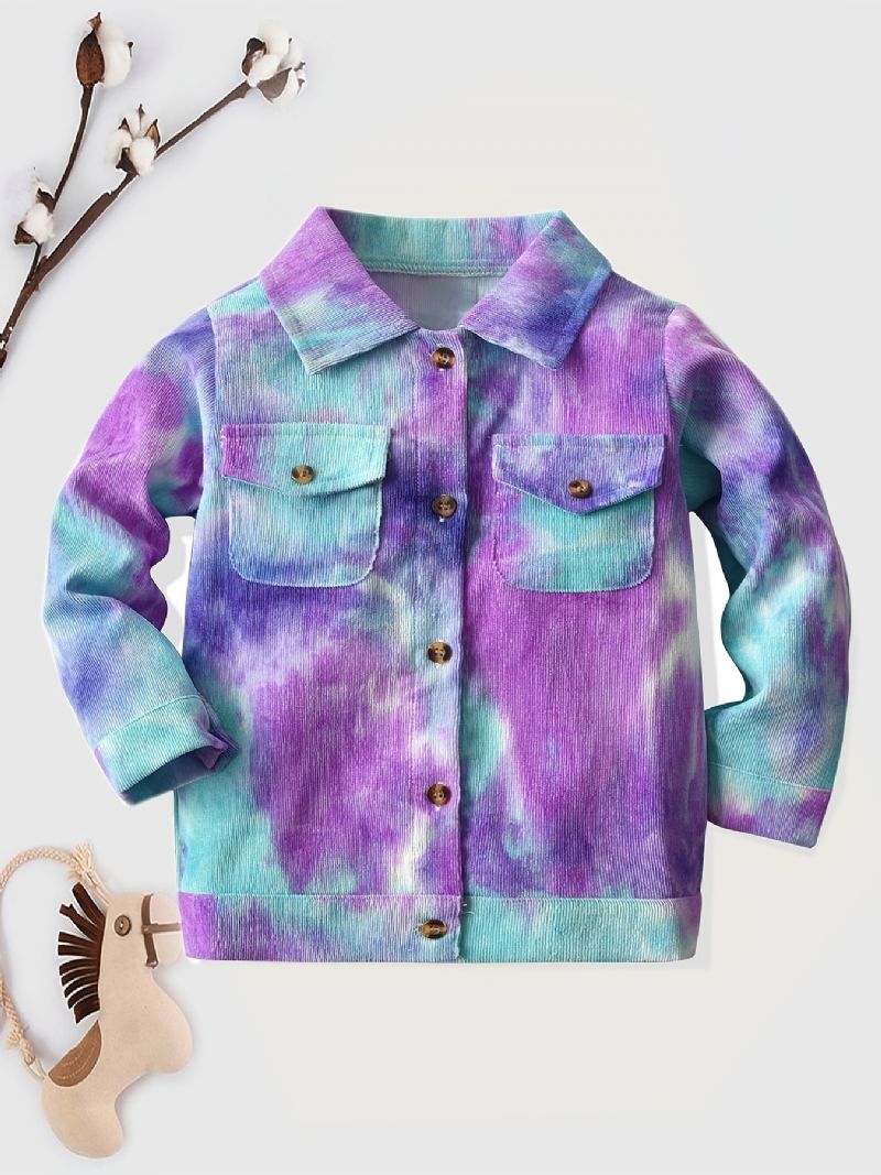 Drenge Tie-dye Button-up Jakke Outwear