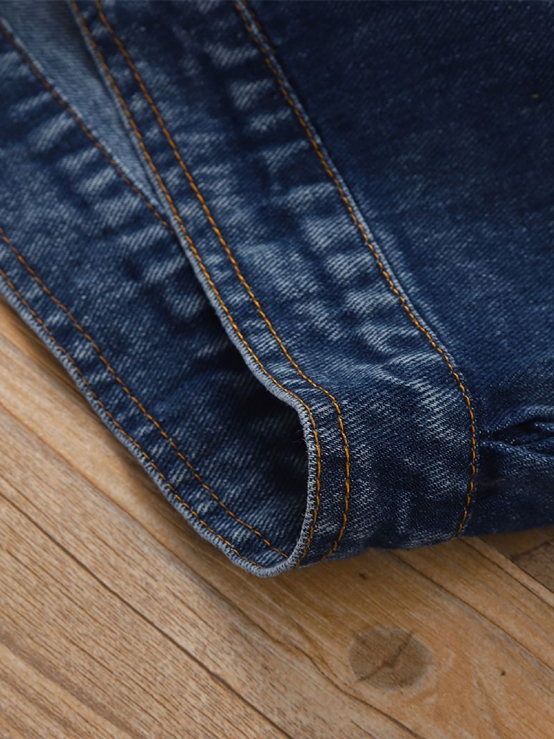 Piger Button-up Reverskrave Denimjakke Børnetøj