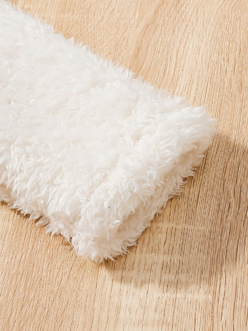 Piger Casual Vendbar Fleece Termisk Hættejakke Til Vinter