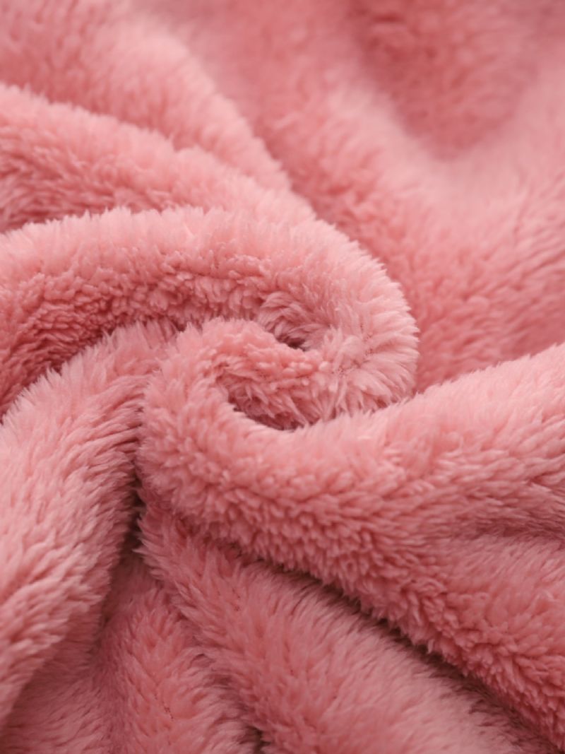 Piger Fleece Hættejakke Med Lynlås Til Vinter Børnetøj Overtøj