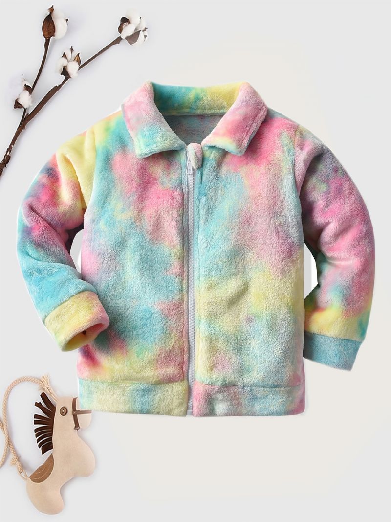 Piger Tie Dye Fleece Lynlåsjakke Til Vintertøj Til Børn