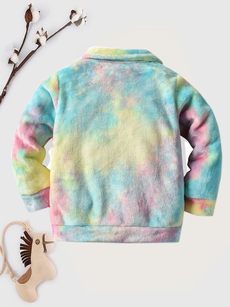 Piger Tie Dye Fleece Lynlåsjakke Til Vintertøj Til Børn