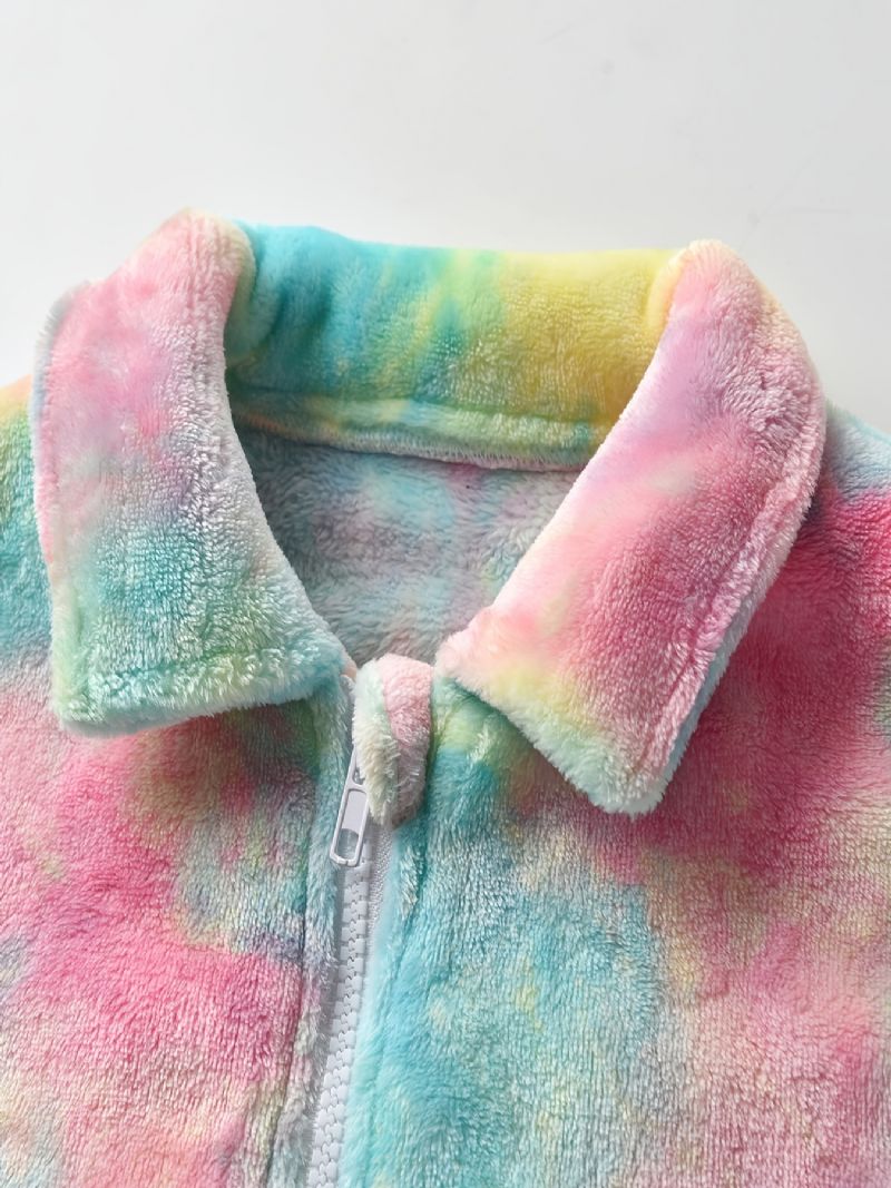 Piger Tie Dye Fleece Lynlåsjakke Til Vintertøj Til Børn