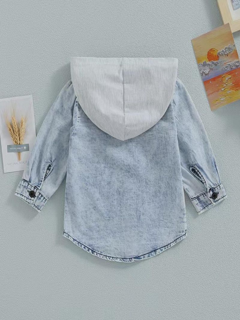 Toddler Baby Hættejakker Langærmet Button Down Top Drenge Piger