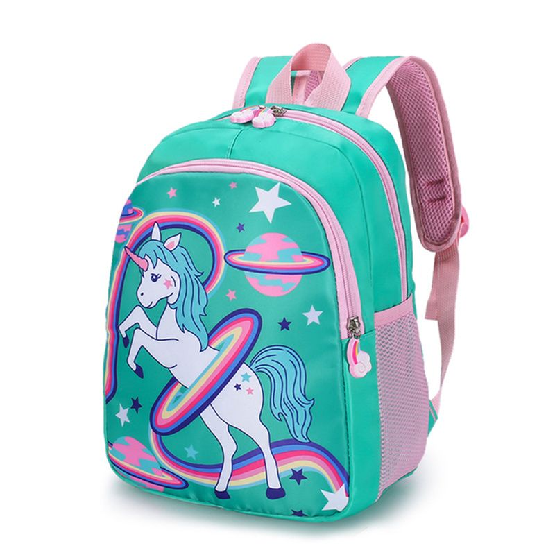 1 Stk Cute Unicorn Skolerygsæk Trendy Tegneserie Skoletaske Stor Kapacitet Grundskolerygsække Børnehave Skoletasker Unisex