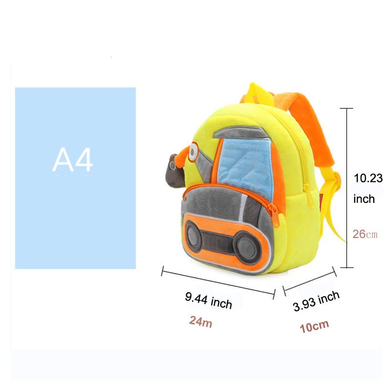 Babytasker Plys Kid Rygsæk Engineering Bil Børn Skoletasker Til Børnehave