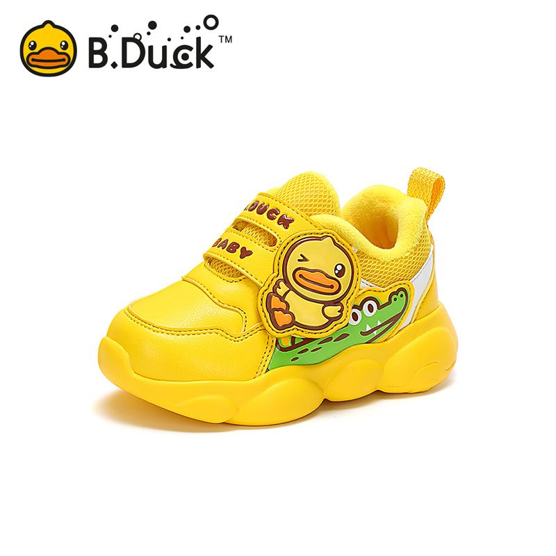 B.duck Baby Sneakers Tegnefilm Grafisk Skridsikker Fortykkede Varme Sportssko Vinter Til Drenge Piger