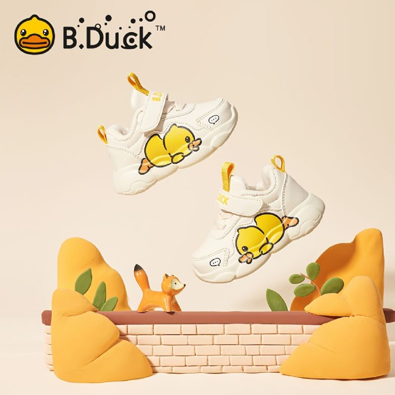 B.duck Toddler Børn Plys-sneakers Med Sødt Andeprint Til Efterår Og Vinter Nyhed