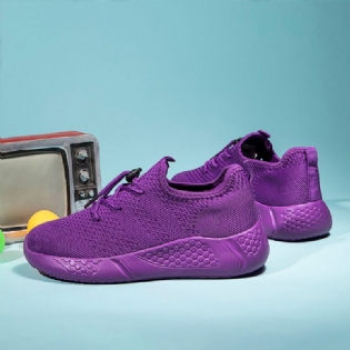 Børn Drenge Og Piger Ensfarvet Mesh Åndbare Komfortable Sneakers