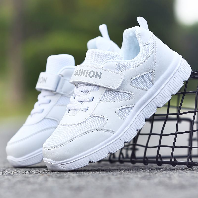 Drenge Sneakers Med Bløde Såler Letvægts Åndbare Skridsikre Løbesko Med Krog Og Løkke
