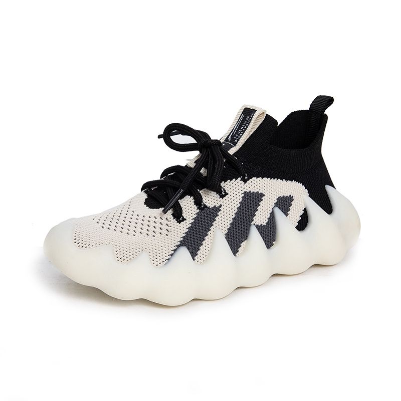 Piger Casual Strikket Sneaker Lav Top Åndbar Letvægts Skridsikker Bløde Såler Vandresko