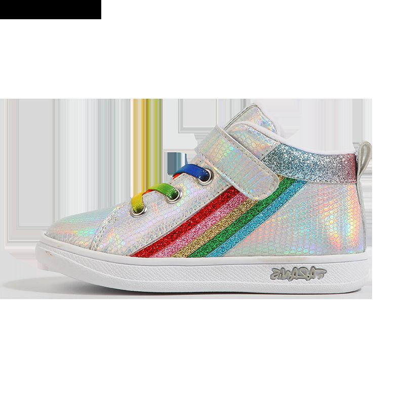 Rainbow Glitter Comfort Mid-top Sneakers Efterår Vinter