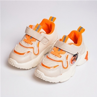 Småbørnspiger Orange Casual Mode Åndbare Udendørs Sneakers