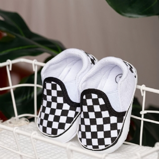 Toddler Baby Sneakers Blød Sål Skridsikre Skaktern Lærred Sko First Walkers Tremmesko Piger Drenge