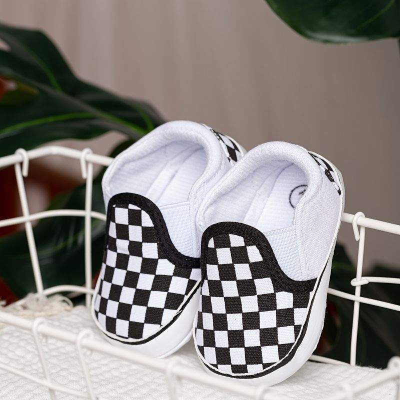 Toddler Baby Sneakers Blød Sål Skridsikre Skaktern Lærred Sko First Walkers Tremmesko Piger Drenge