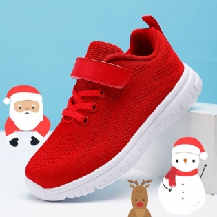 Toddler Børn Christmas Element Tape Åndbar College Style Casual Sneakers Sko