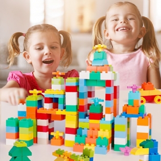 Byggeklods Med Stor Korn Børns Samlingspuslespil I Størrelse Drenge Piger Samlelegetøj Babyer 2-3-6 År Kompatibel Med Lego Debao (i Poser)