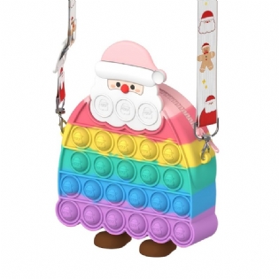 Pop Pung Taske 2 I 1 Poppet Julefidget Legetøj Med Justerbar Skulderrem Længde Til Drenge Piger Fødselsdags Julegaver
